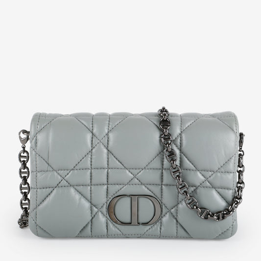 Mini Microcannage Caro Bag, Grey Calfskin RHW