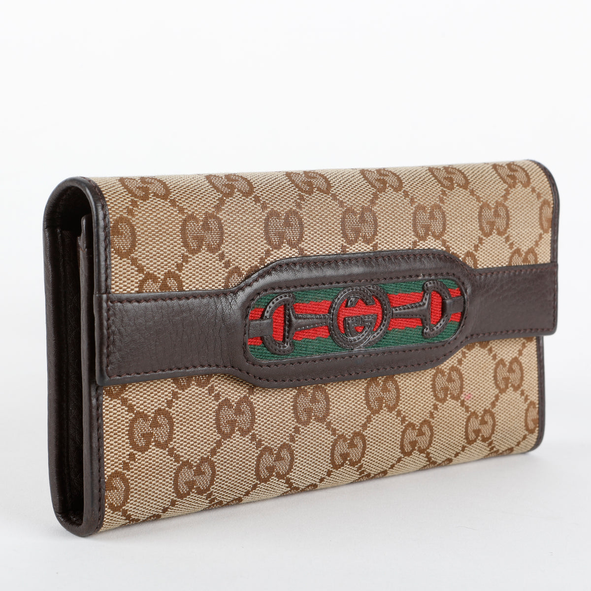 Vintage Web Continental Wallet, Canvas