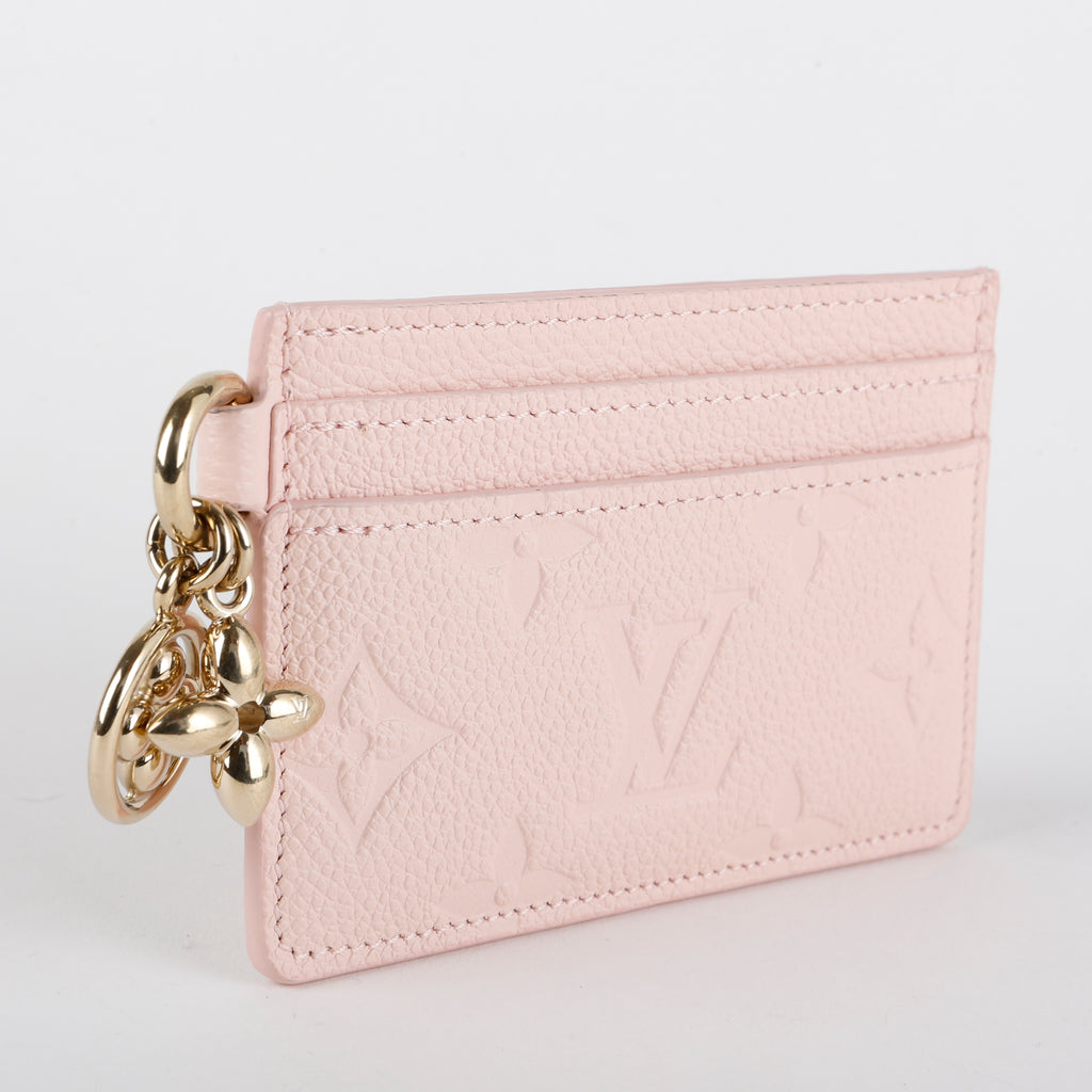 Charms Card Holder, Pink Emprente