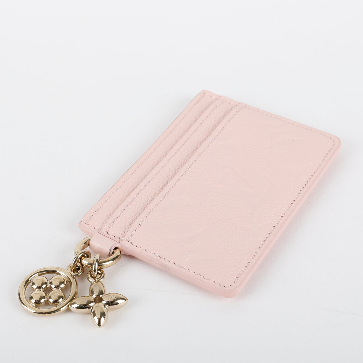 Charms Card Holder, Pink Emprente