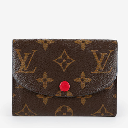 Rosalie Coin Purse, Monogram Fuchsia
