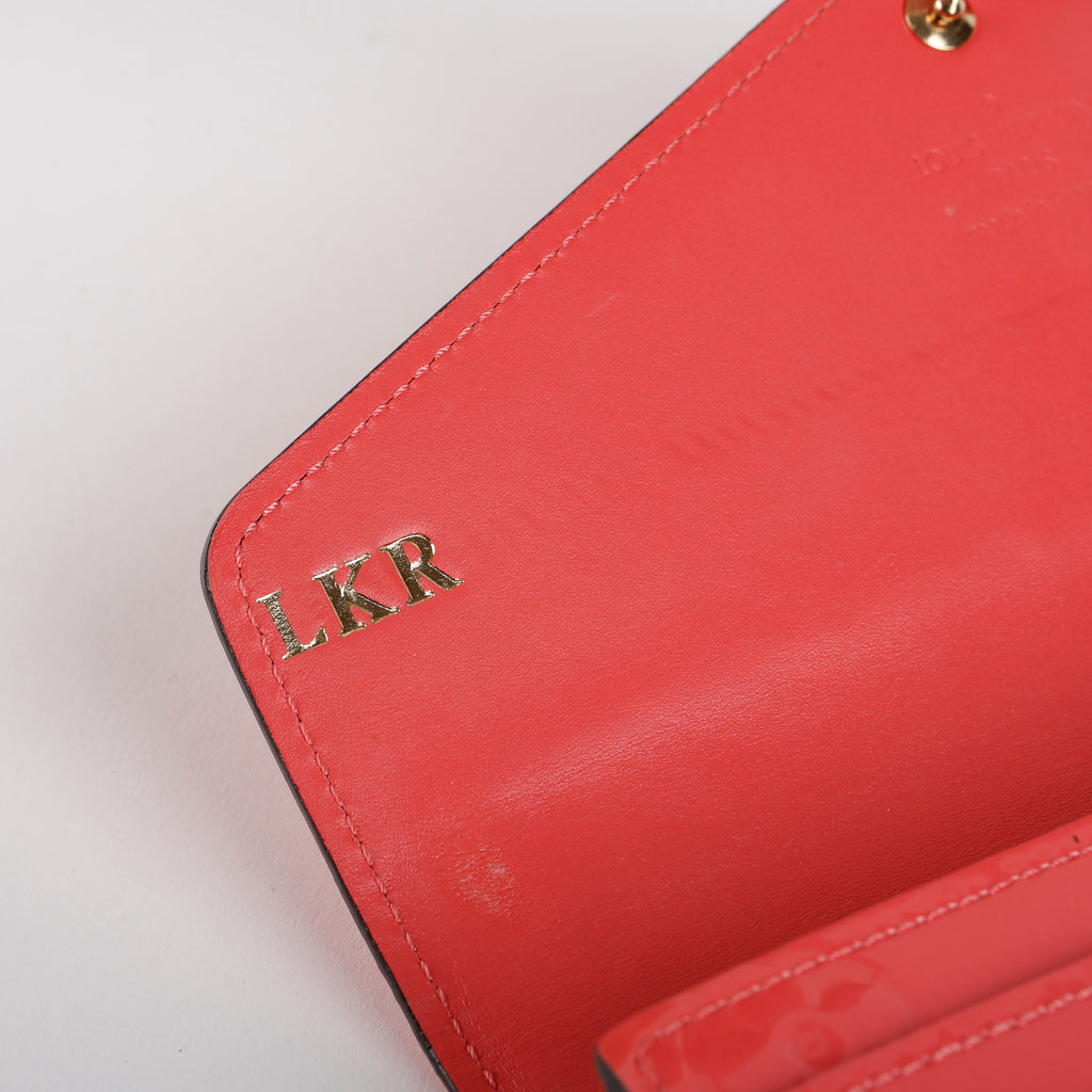 Sarah Wallet, Pink Coral Vernis (LKR)