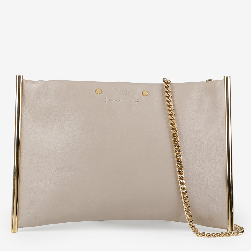 Mini Roy Clutch on Chain, Motty Gray