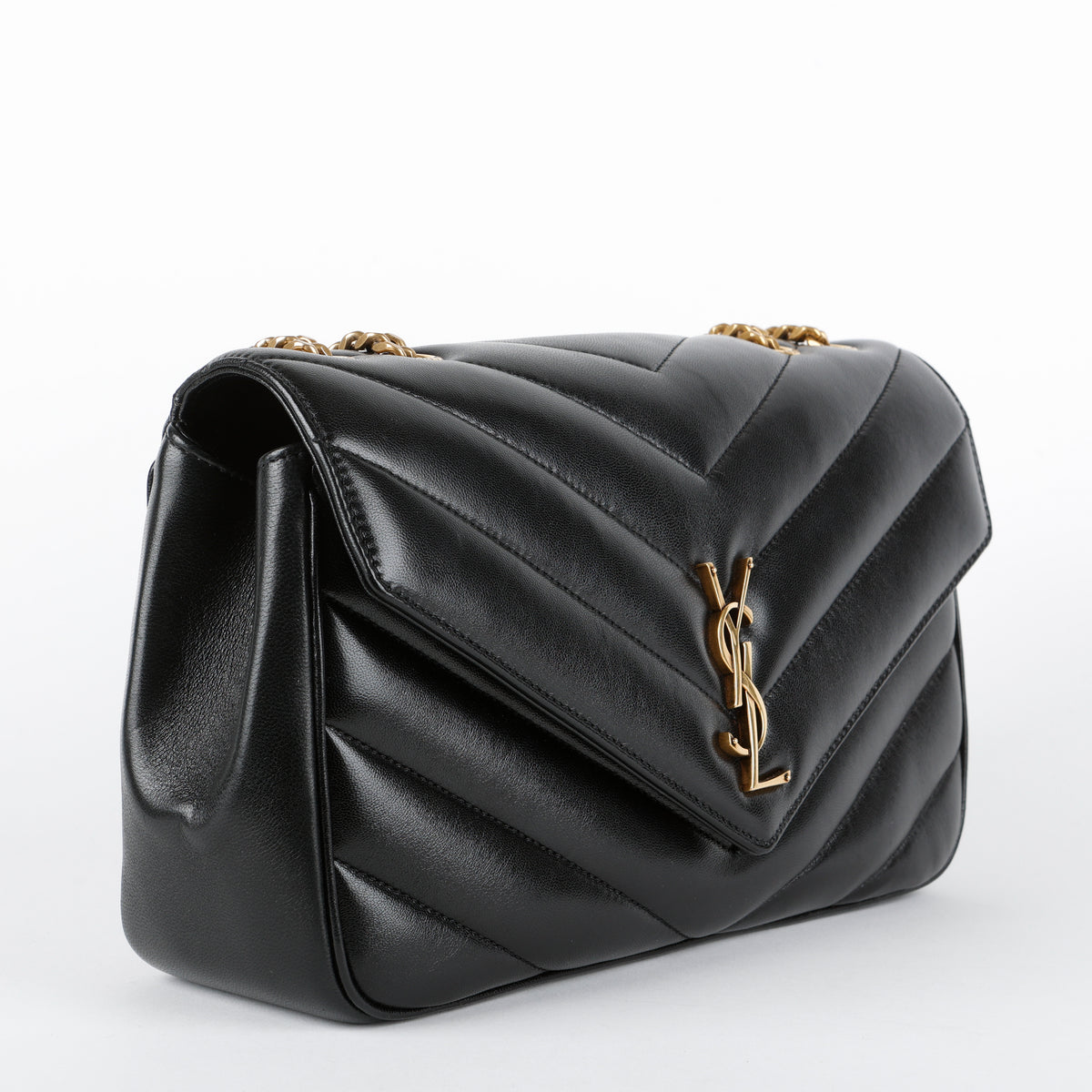 Medium LouLou (NM) Black Lambskin GHW