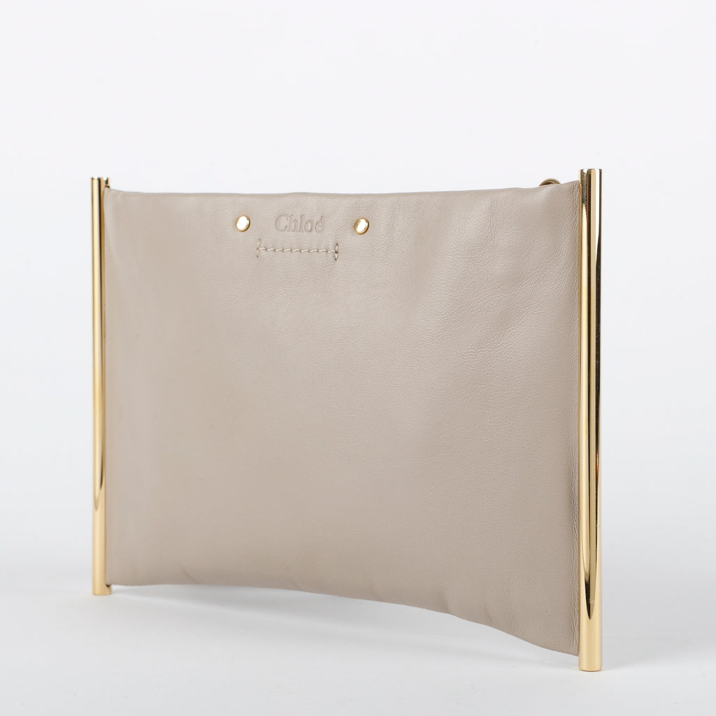 Mini Roy Clutch on Chain, Motty Gray