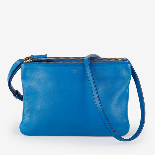 Trio Pouch on Strap, Blue