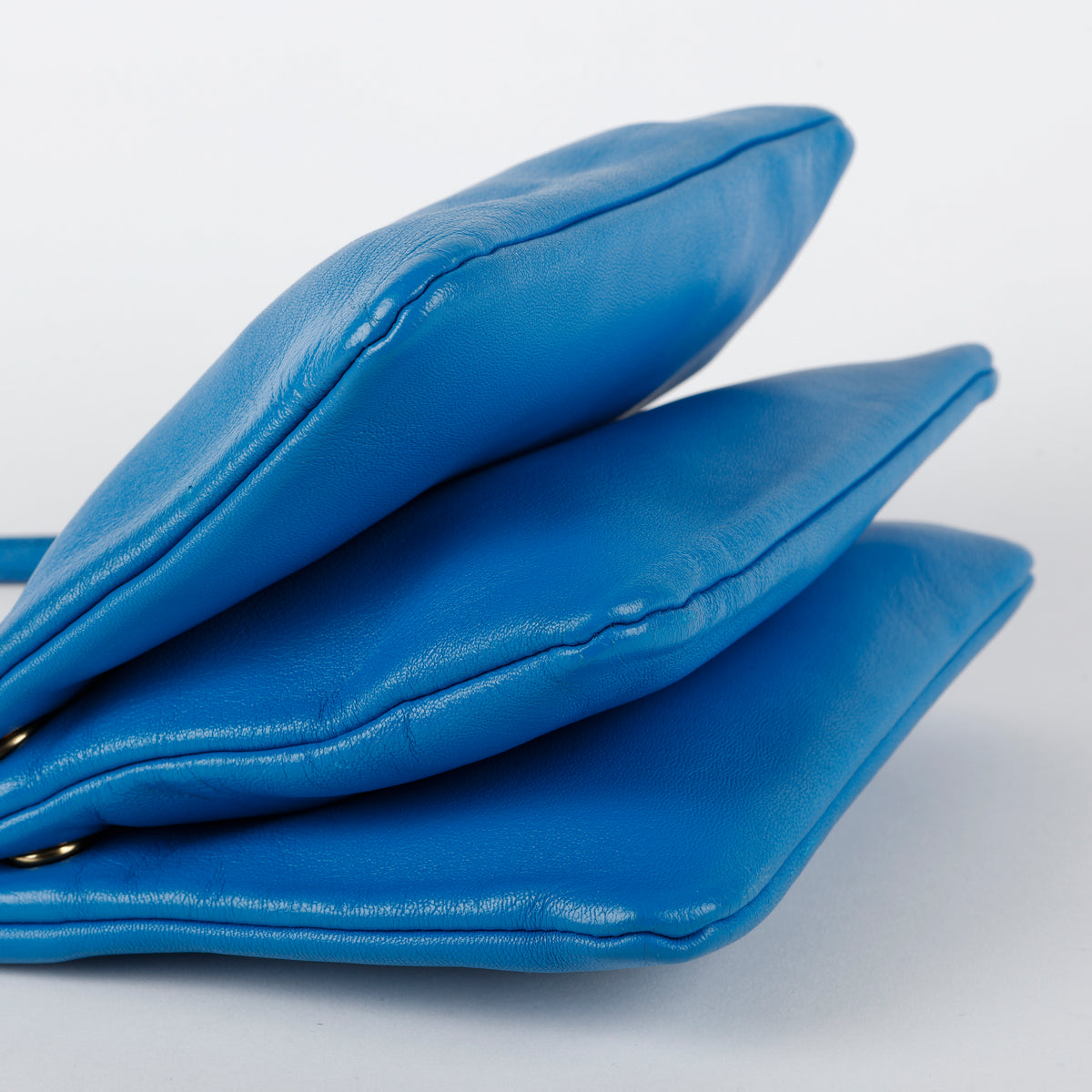Trio Pouch on Strap, Blue