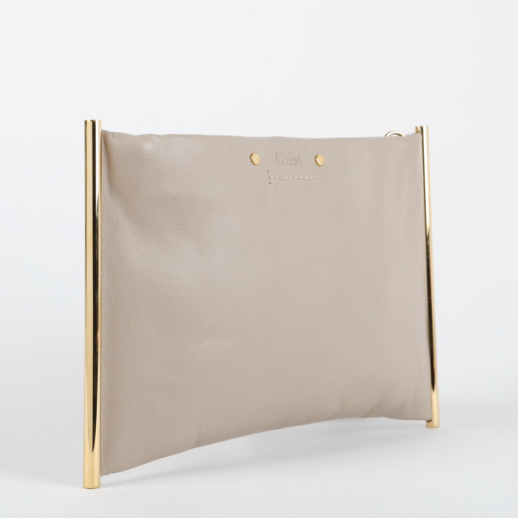 Mini Roy Clutch on Chain, Motty Gray