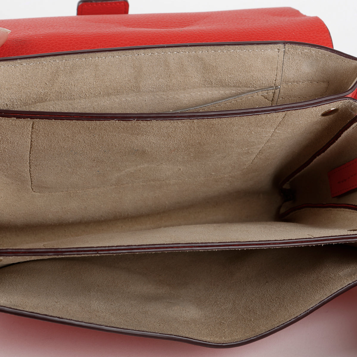 Faye Wallet on Chain, Red Calfskin