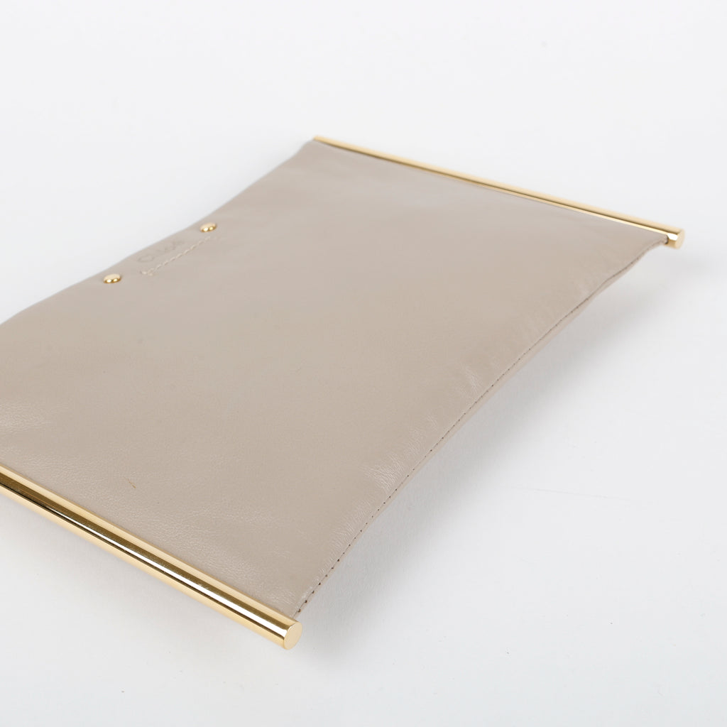 Mini Roy Clutch on Chain, Motty Gray