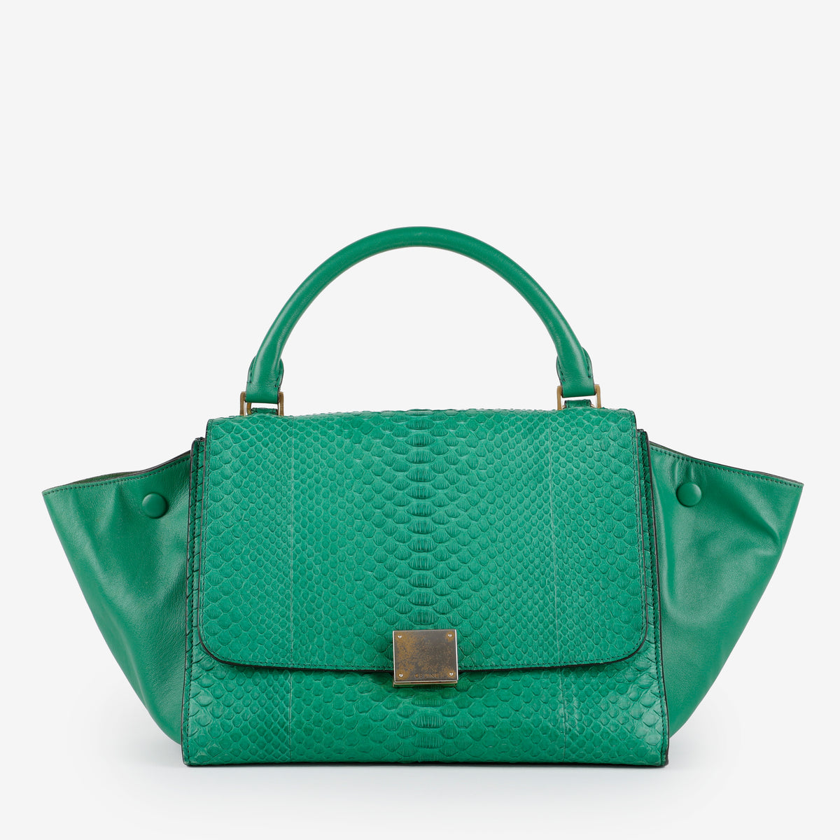 Medium Trapeeze, Green Snakeskin