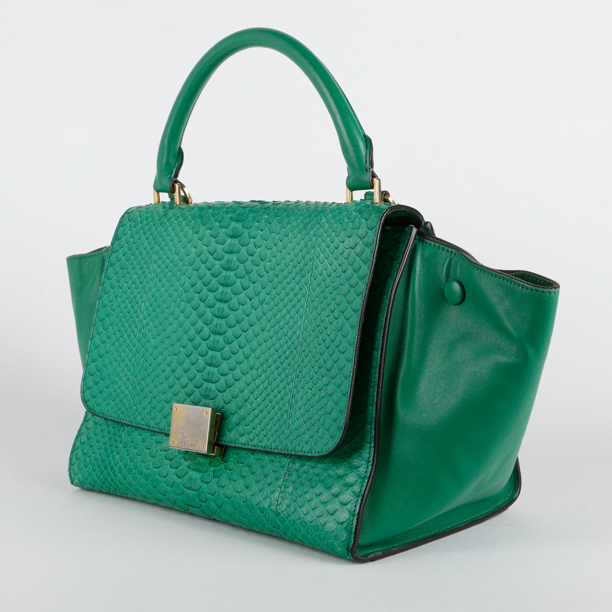 Medium Trapeeze, Green Snakeskin