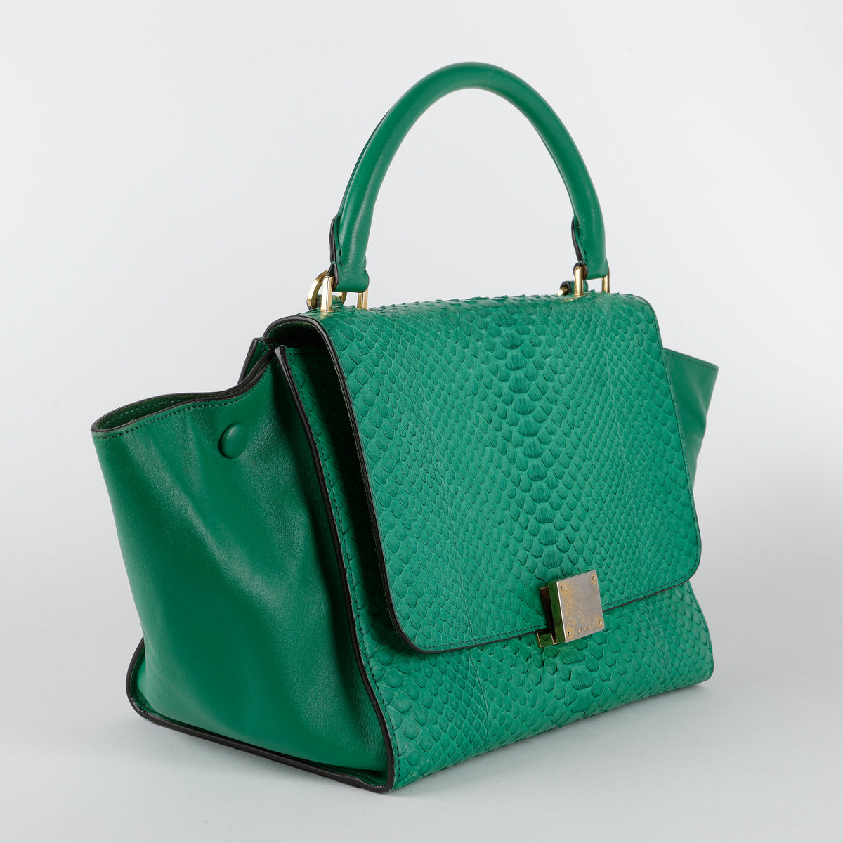 Medium Trapeeze, Green Snakeskin