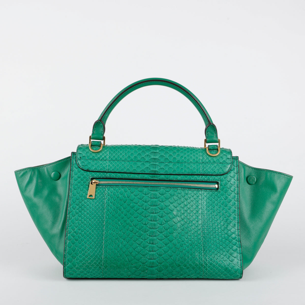 Medium Trapeeze, Green Snakeskin