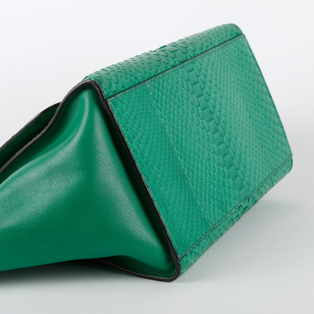 Medium Trapeeze, Green Snakeskin