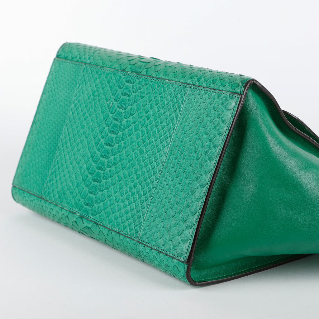 Medium Trapeeze, Green Snakeskin