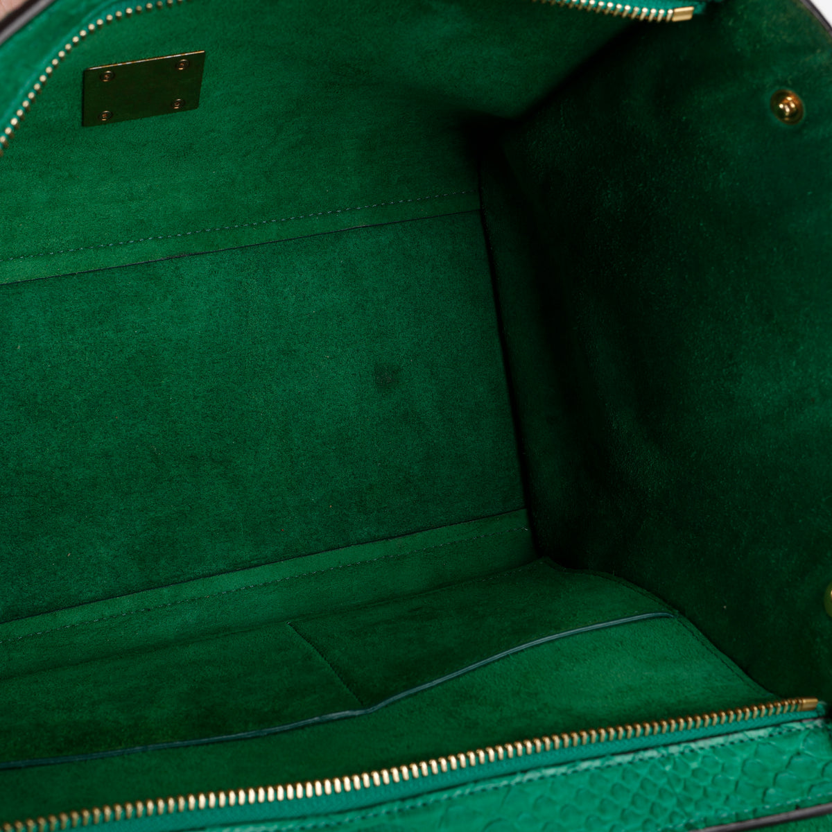 Medium Trapeeze, Green Snakeskin