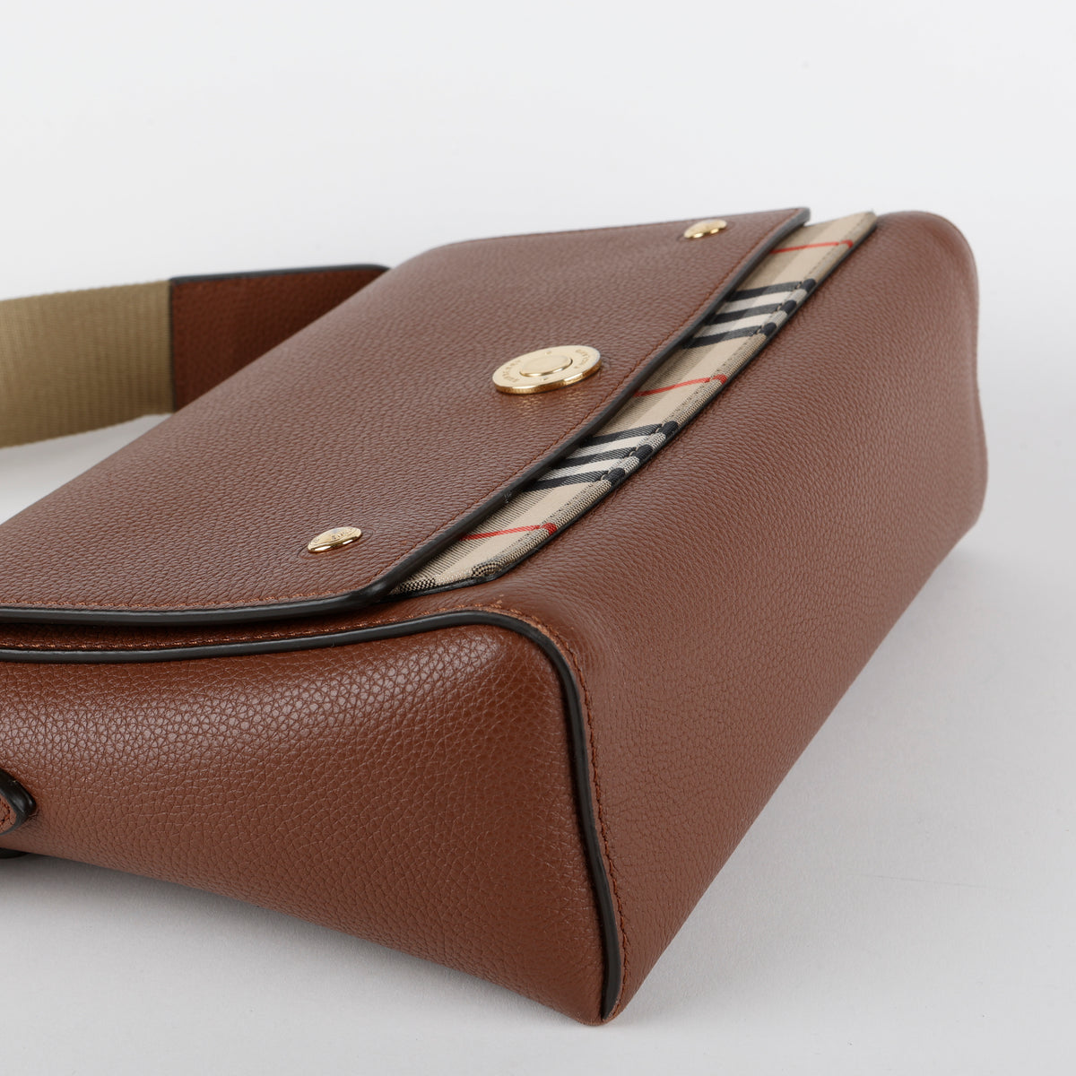 Vintage Medium Note Crossbody, Brown/Checked