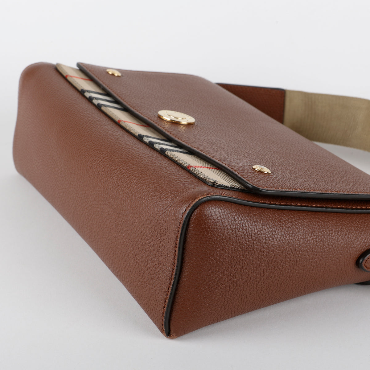 Vintage Medium Note Crossbody, Brown/Checked
