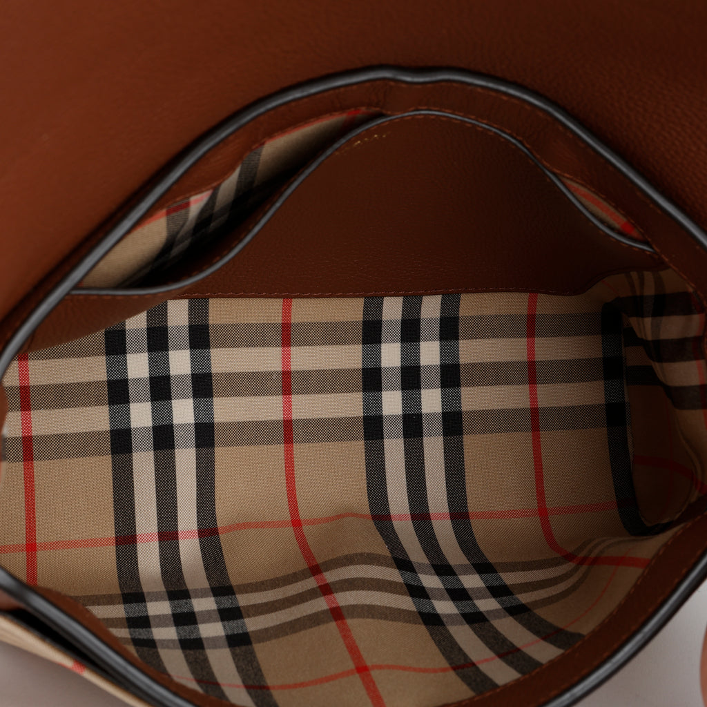 Vintage Medium Note Crossbody, Brown/Checked