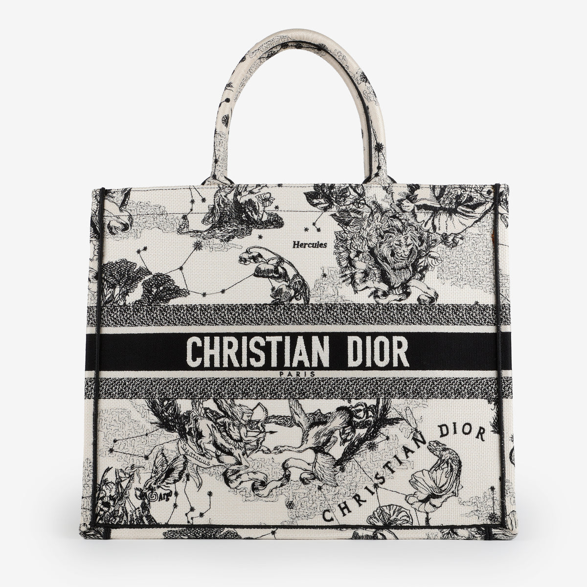 Large Book Tote, Zodiac Toile Canvas