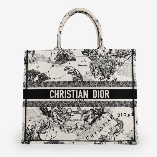 Large Book Tote, Zodiac Toile Canvas