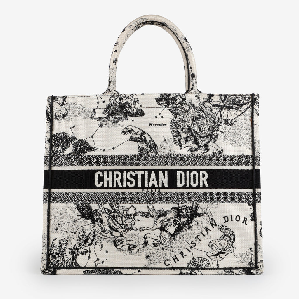 Large Book Tote, Zodiac Toile Canvas