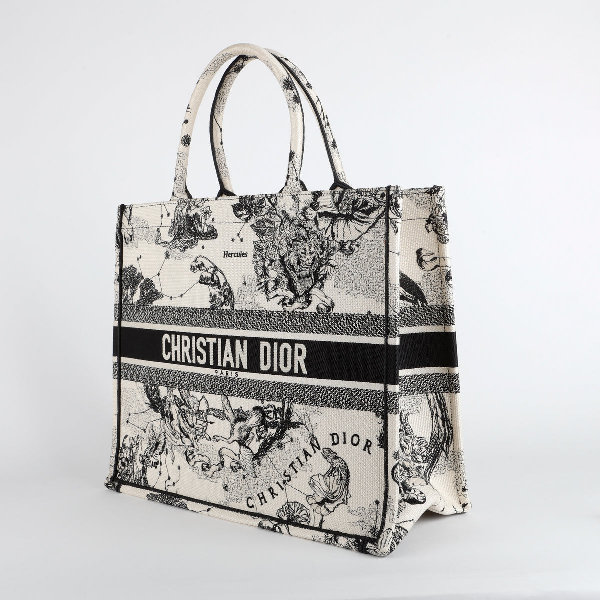 Large Book Tote, Zodiac Toile Canvas