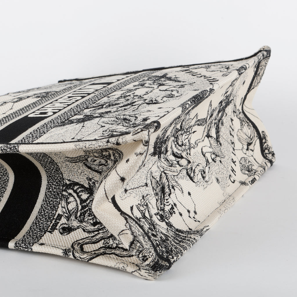 Large Book Tote, Zodiac Toile Canvas