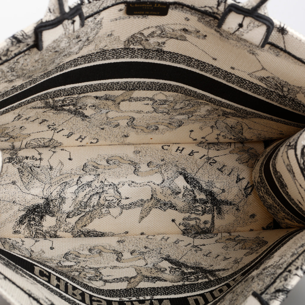 Large Book Tote, Zodiac Toile Canvas
