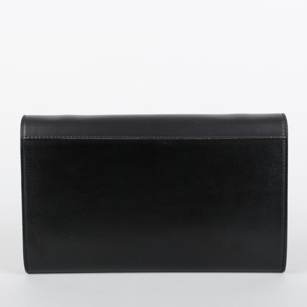 Pocket Envelope Wallet on Chain, Black/Mauve GHW