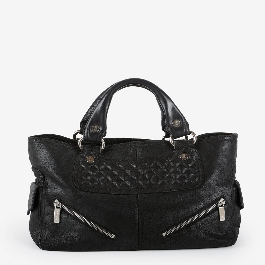 Boogie Zip Bag, Black Calfskin