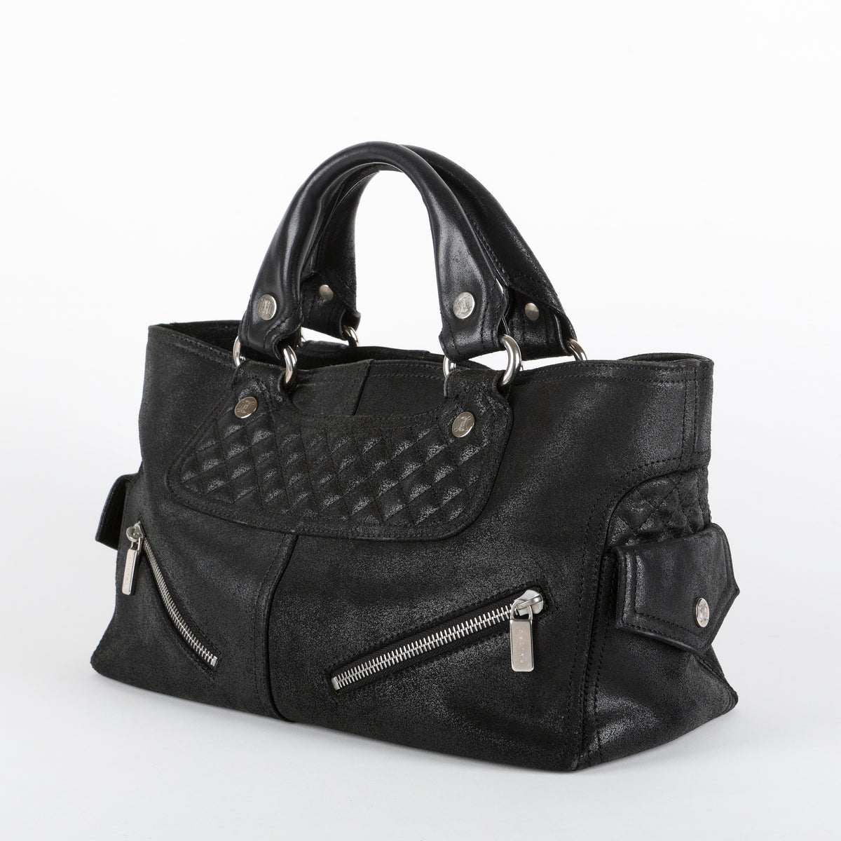 Boogie Zip Bag, Black Calfskin