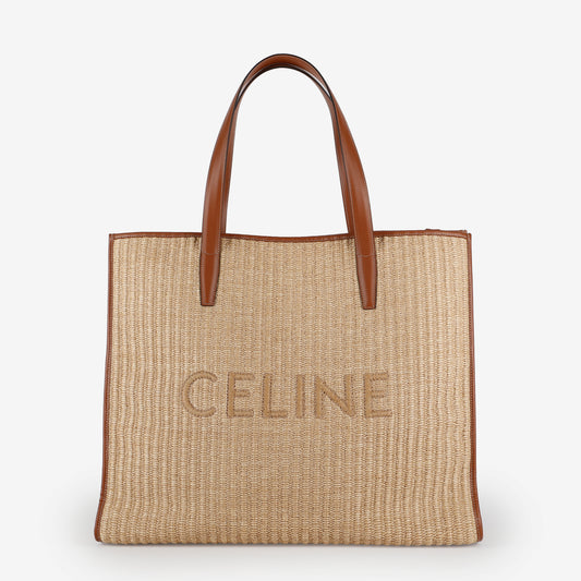 Large Raffia Cabaret Tote, Natural/Tan