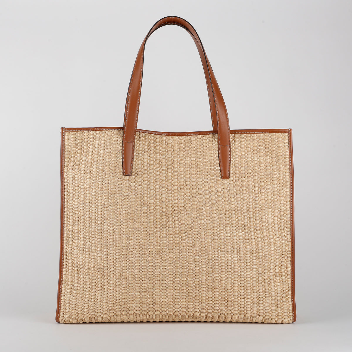 Large Raffia Cabaret Tote, Natural/Tan