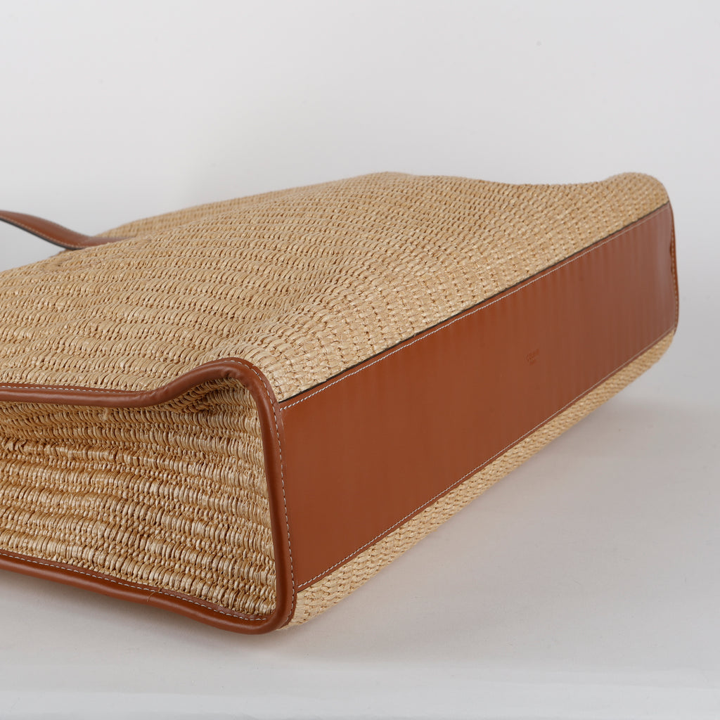 Large Raffia Cabaret Tote, Natural/Tan