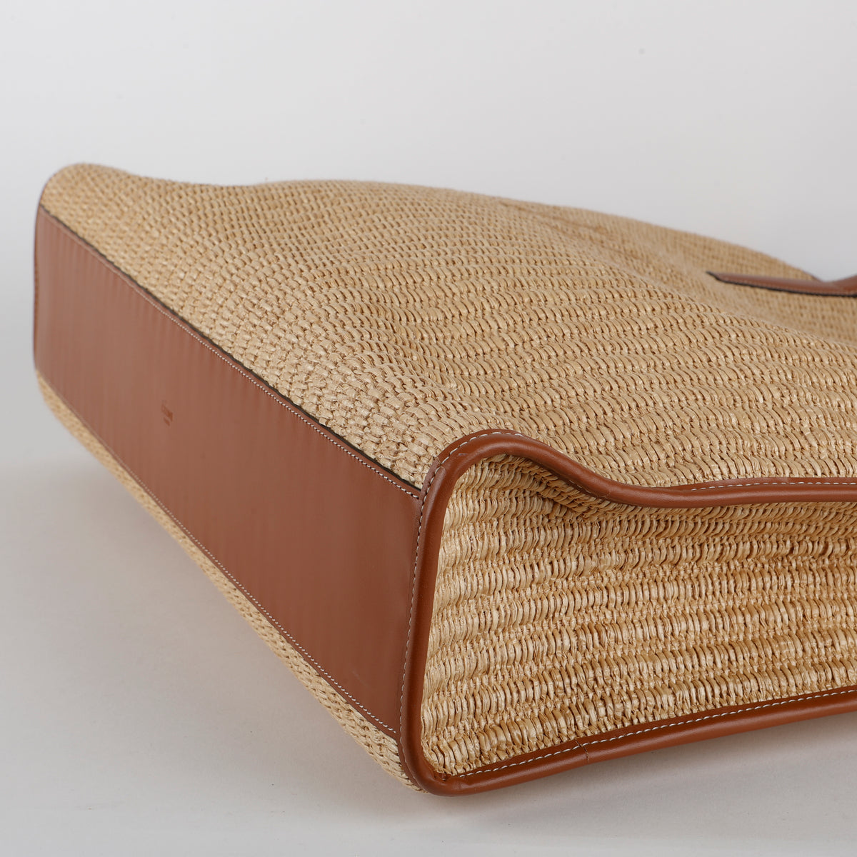 Large Raffia Cabaret Tote, Natural/Tan