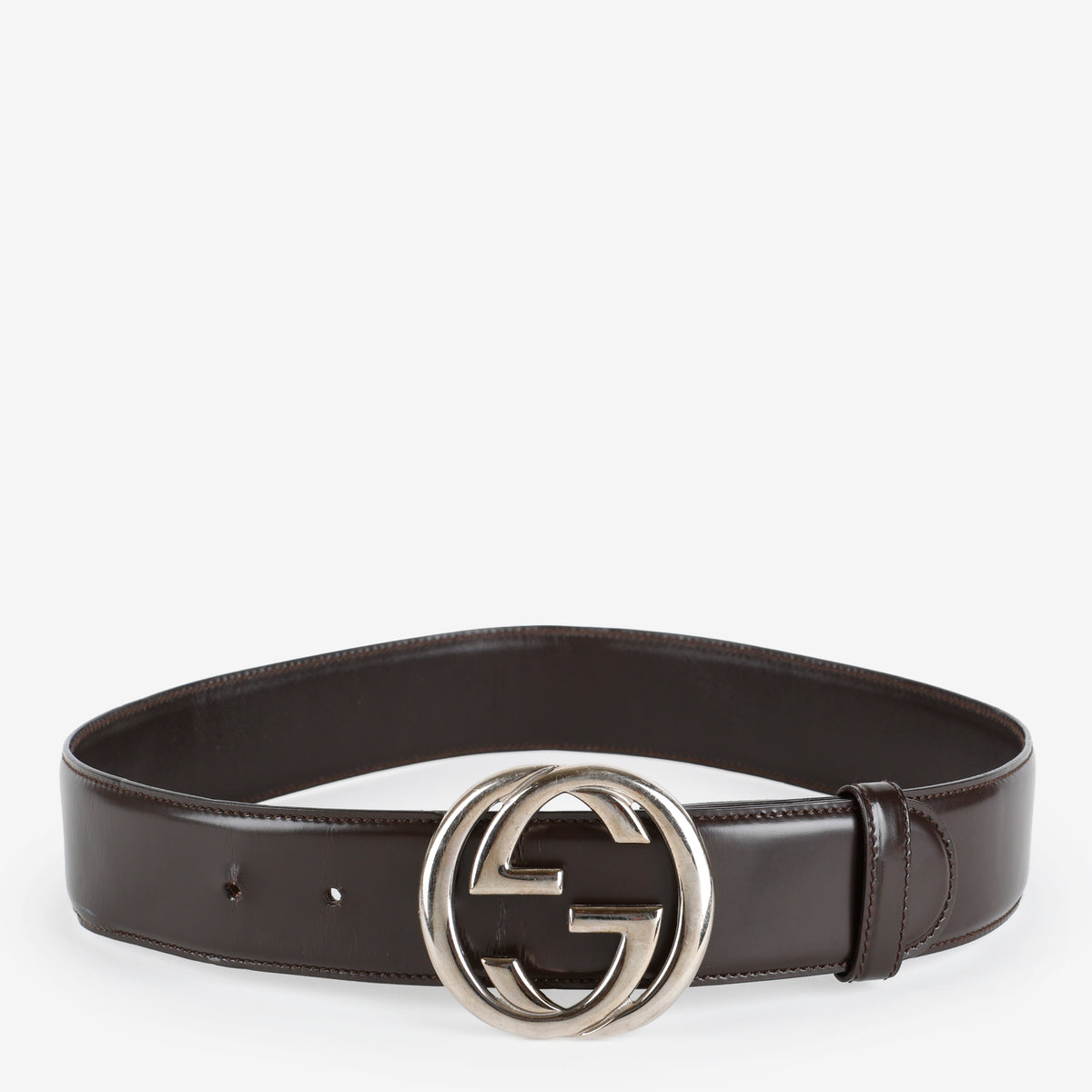 Brown Interlocking GG Belt Size: 70