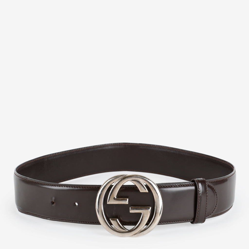 Brown Interlocking GG Belt Size: 70