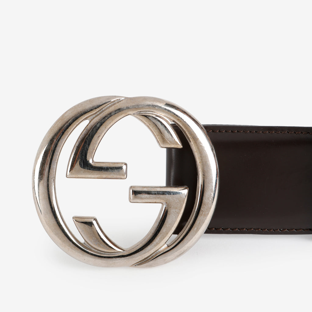 Brown Interlocking GG Belt Size: 70