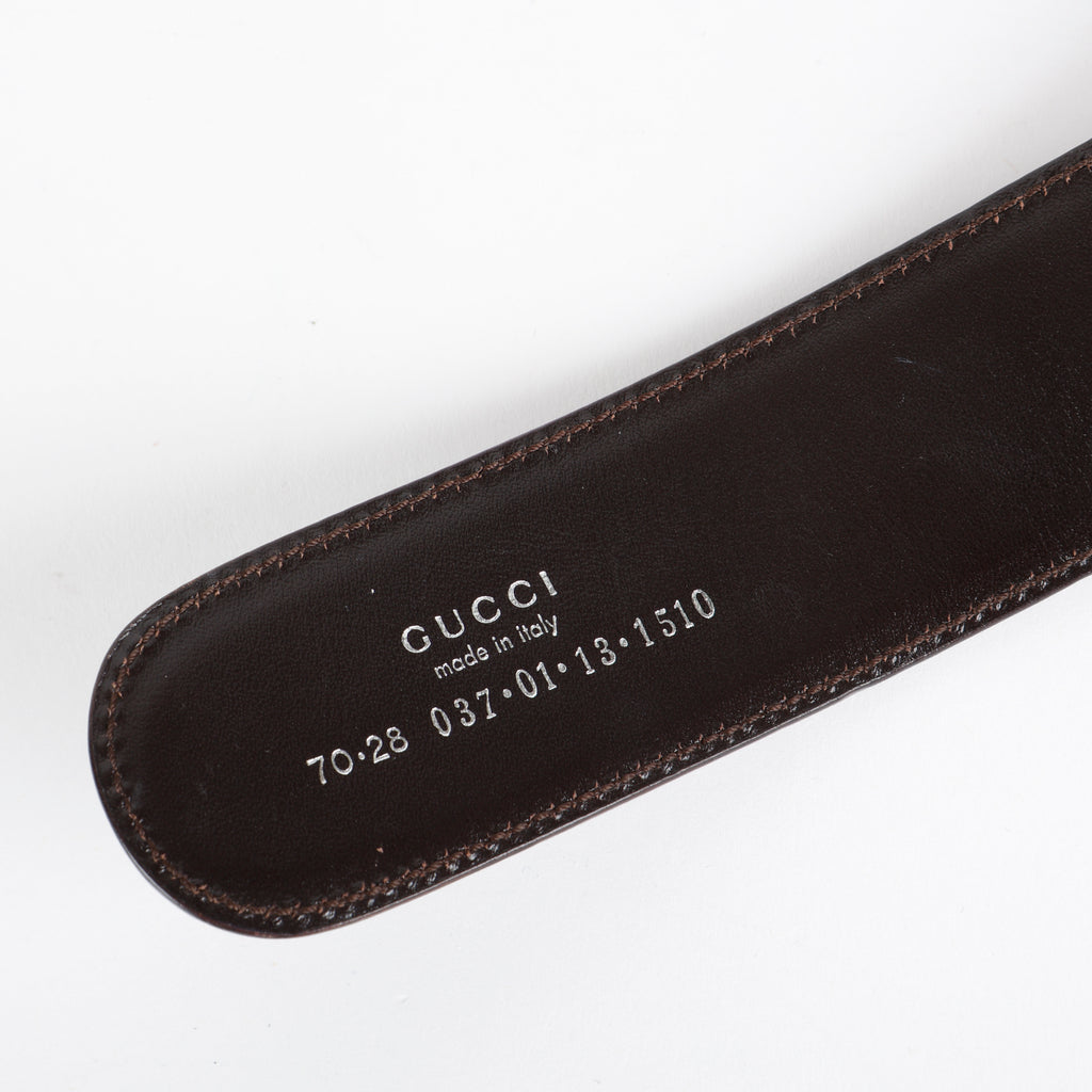 Brown Interlocking GG Belt Size: 70