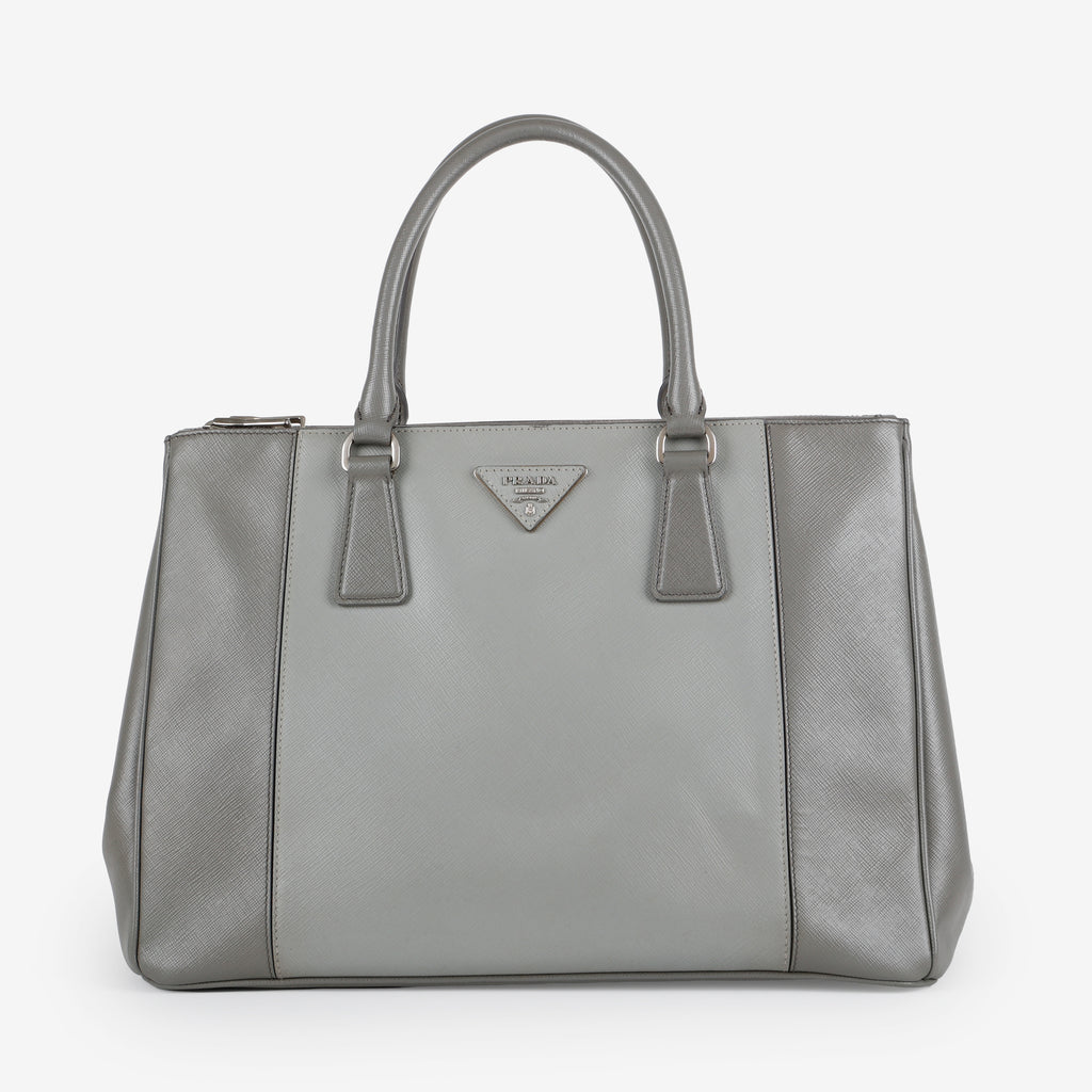 Medium Colorblock Double Zip Galleria, Grey (missing strap)
