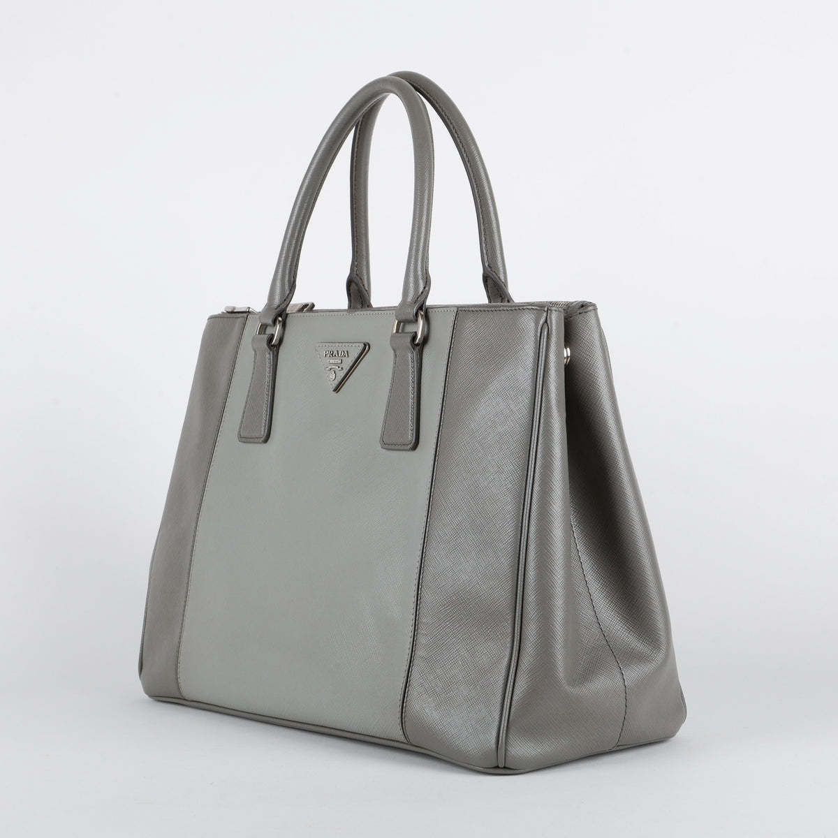 Medium Colorblock Double Zip Galleria, Grey (missing strap)