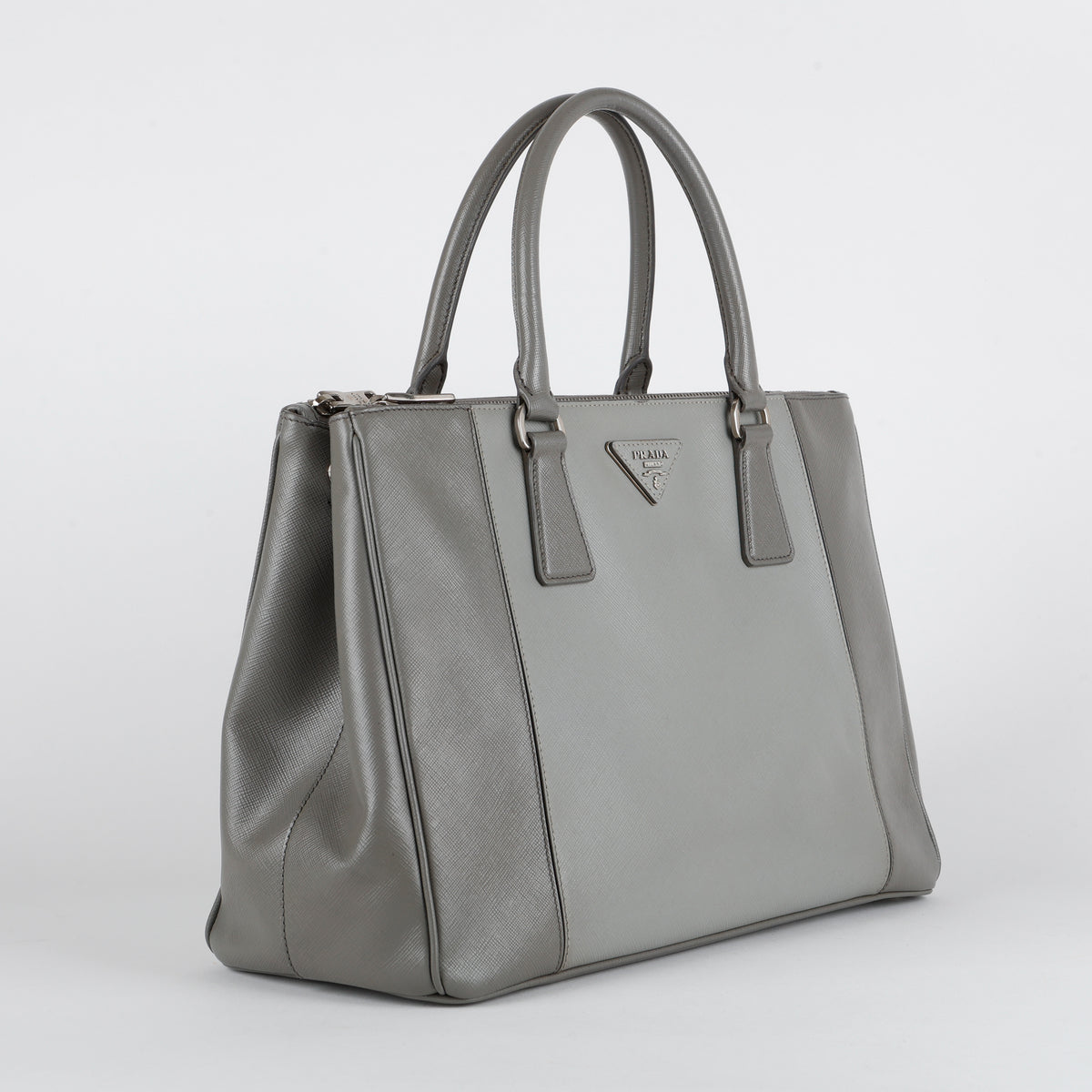 Medium Colorblock Double Zip Galleria, Grey (missing strap)