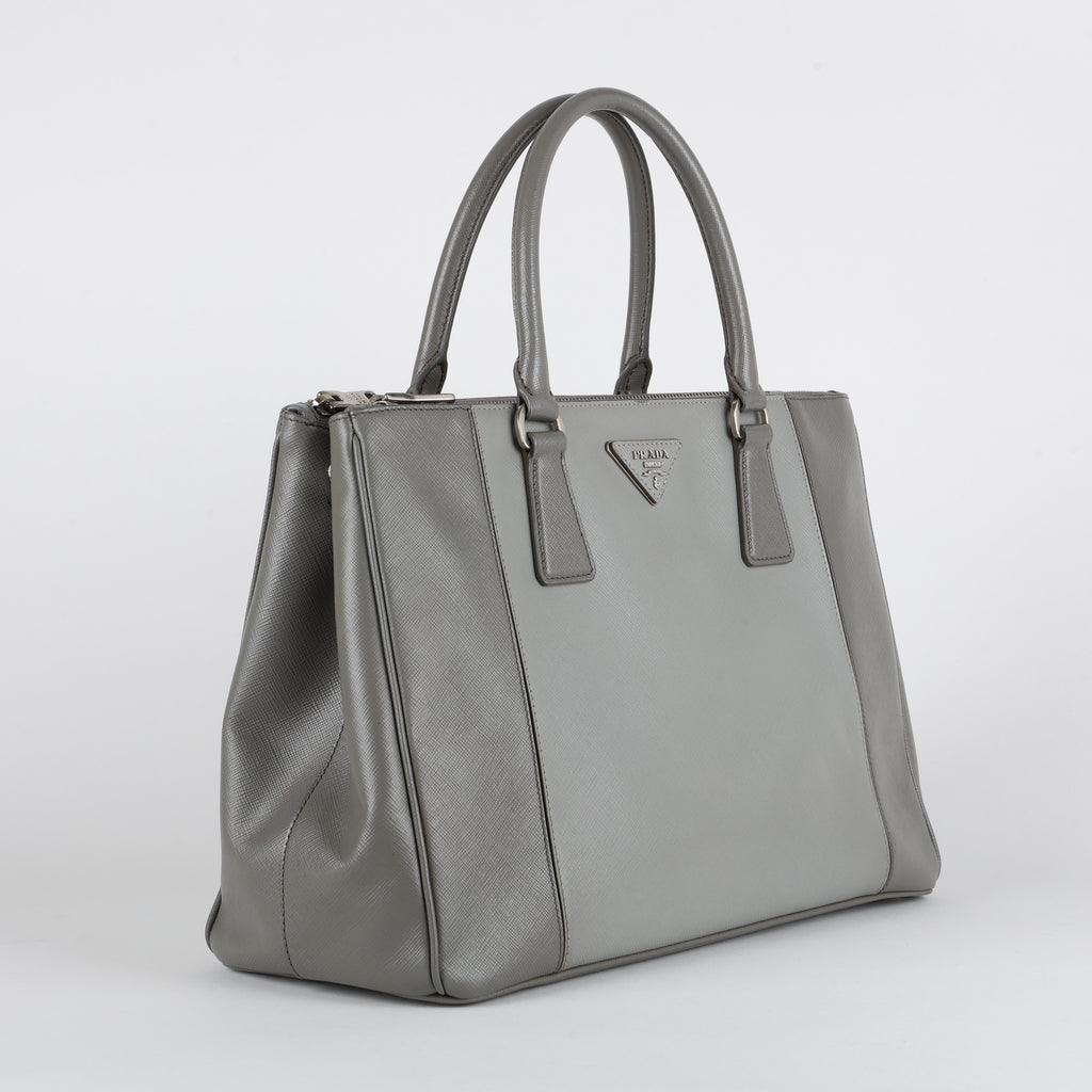 Medium Colorblock Double Zip Galleria, Grey (missing strap)