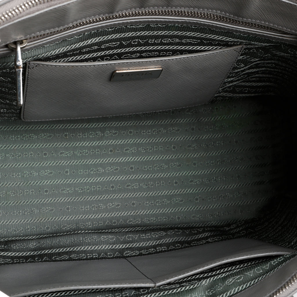 Medium Colorblock Double Zip Galleria, Grey (missing strap)