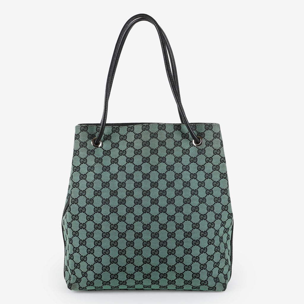 Green GG Canvas Tote