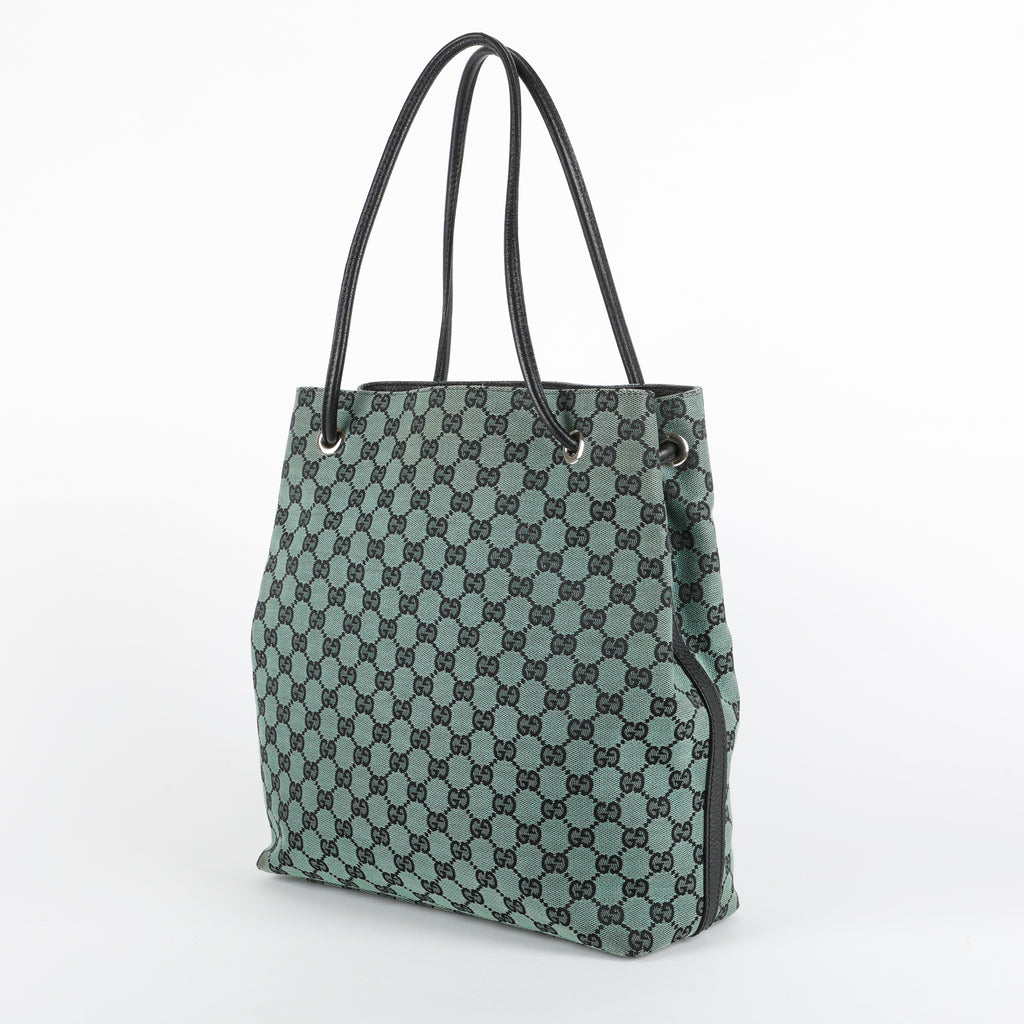 Green GG Canvas Tote