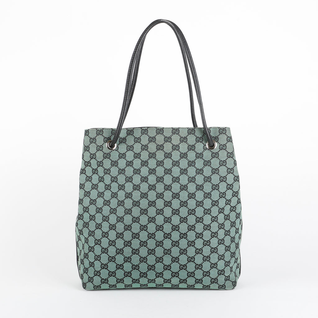 Green GG Canvas Tote