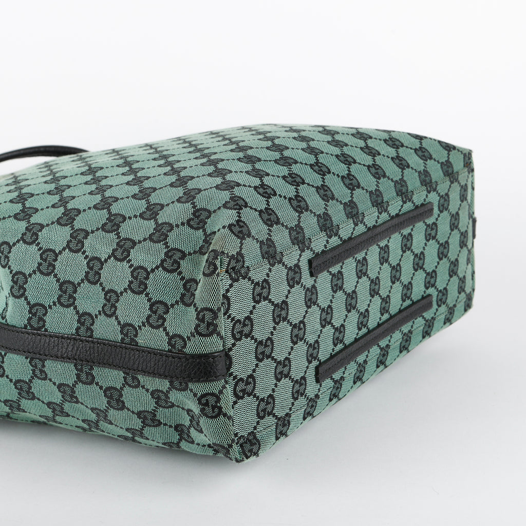 Green GG Canvas Tote